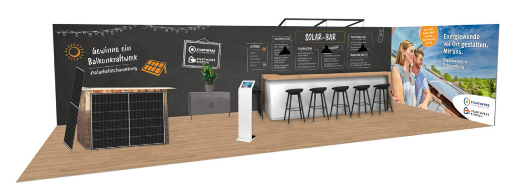Messestand Konzept 3 SSL Messestand Montage 10x4